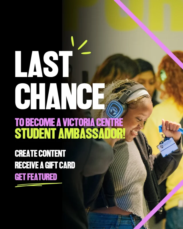 🚨 NOTTINGHAM STUDENTS, LAST CHANCE! 🚨

Want to create content for Victoria Centre and get paid to shop? 👀🛍️

Applications to become a Victoria Centre Student Ambassador creator close on Thursday 29th October.

✨ Get £75 to spend on shopping + filming trips
📱 See your content featured across our socials

Ready to get involved? DM us or hit the link in bio to apply. 💌